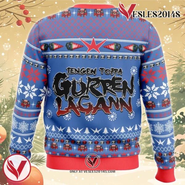 Dai-Gurren Tengen Toppa Gurren Lagann Ugly Christmas Sweater, Unique Christmas Gift For Fans - Vesles2014S 1