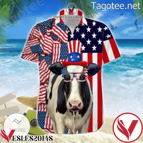 Dairy Cattle 4th Of July Hawaiian Shirt, Unique Gifts For Friends - Vesles2014S 1