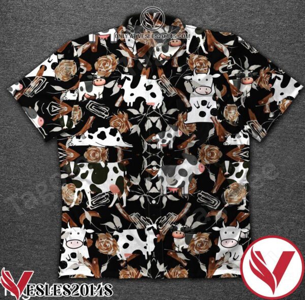Dairy Cattle Farm Black Hawaiian Shirt, Unique Gifts For Friends - Vesles2014S 1
