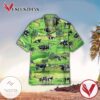 Dairy Cow Farm Green Grass Drums Lover Casual Button Down Short Sleeves Unisex Hawaiian Shirt Vesles2014S