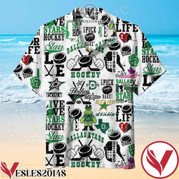 Dallas Stars Hockey Love Hawaiian Shirt, Unique Gifts For Friends - Vesles2014S 1