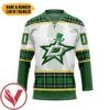 Dallas Stars St Patrick Day Custom Name Custom Number Hockey Jersey, Trending Gifts For Fans - Vesles2014s
