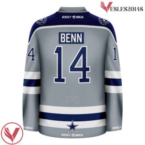 Dallas Stars x Cowboys Grey Jamie Benn Mashup Hockey Jersey - Vesles2014S 3