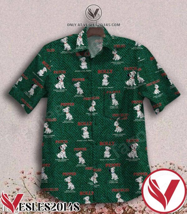 Dalmatian Green Stripes Hawaiian Shirt, Unique Gifts For Friends - Vesles2014S 1