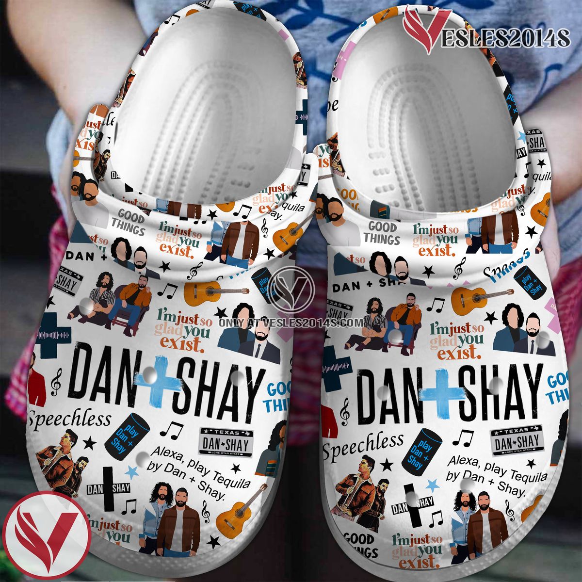 Dan + Shay Music Crocs Crocband Clogs Shoes, Unique Gifts For Fans Style 1 - Vesles2014S