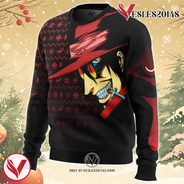 Dark Fanstasy Alucard Hellsing Ugly Christmas Sweater, Unique Christmas Gift For Fans - Vesles2014S 1
