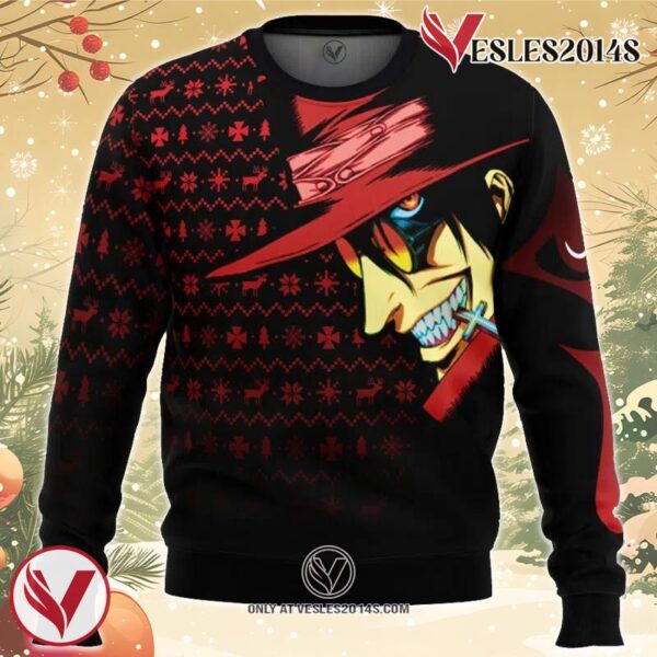 Dark Fanstasy Alucard Hellsing Ugly Christmas Sweater, Unique Christmas Gift For Fans - Vesles2014S