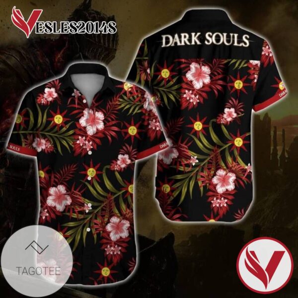 Dark Souls Hawaiian Graphic Print Short Sleeve Hawaiian Casual Shirt Vesles2014S 1