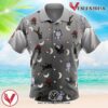 Dark Type Pattern Pokemon Hawaiian Button Up Shirt, Perfect Gifts For Anime Lovers - Vesles2014S