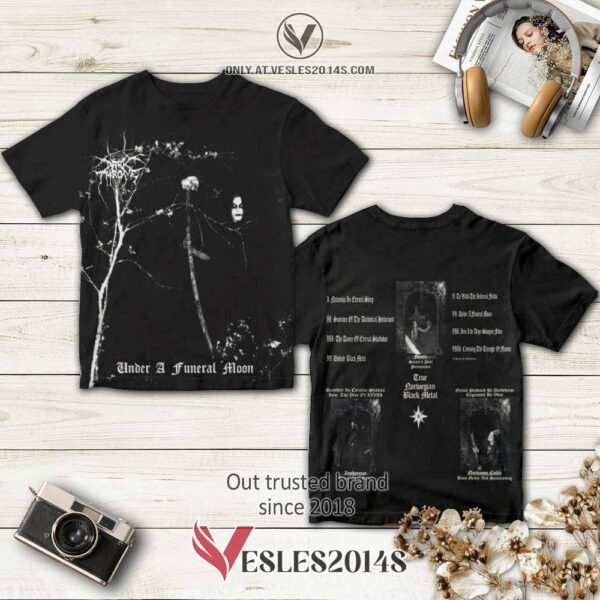 Darkthrone Under a Funeral Moon Album 3D Shirt, Perfect Gifts For Music Lovers - Vesles2014S