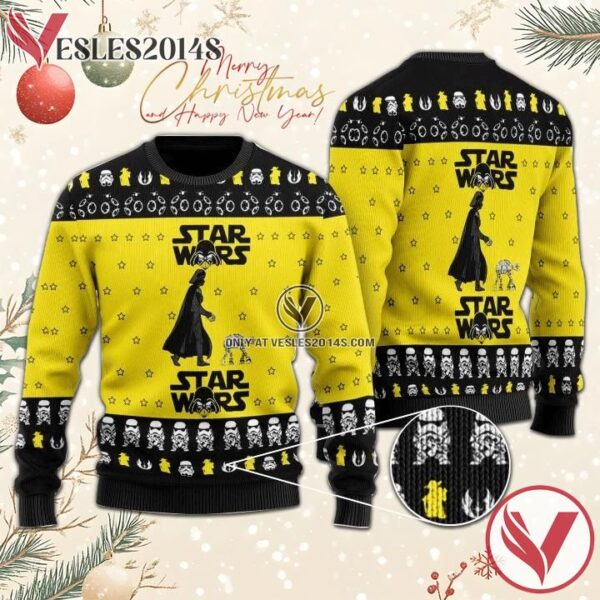 Darth Vader Christmas Sweater, Unique Winter Outfits For Fans - Vesles2014S  1