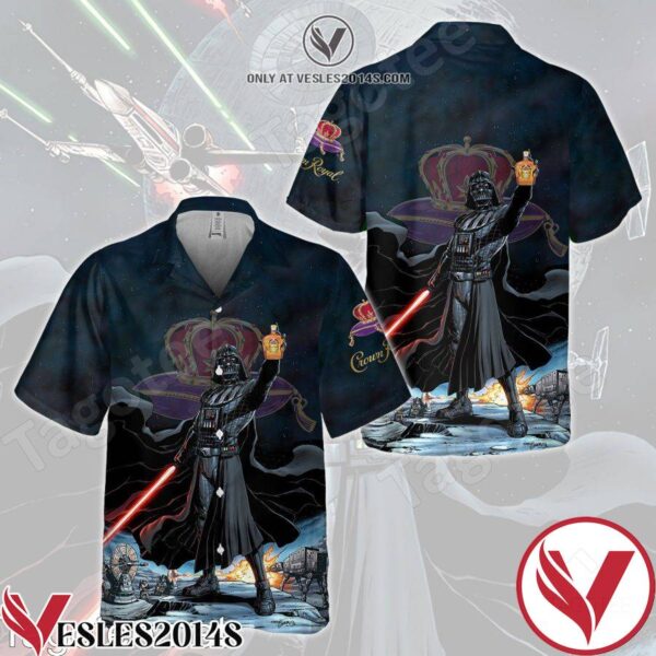 Darth Vader Crown Royal Hawaiian Shirt And Short, Unique Gifts For Friends - Vesles2014S 1