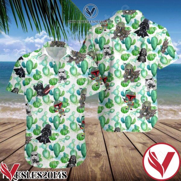 Darth Vader Stormtrooper Star Wars Cactus Hawaiian Shirt And Short, Unique Gifts For Friends - Vesles2014S 1
