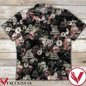 Darth Vader The Best Dad In The Whole Galaxy Flower Black Hawaiian Shirt, Unique Gifts For Friends - Vesles2014S 1
