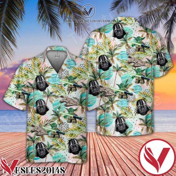 Darth Vader Yoda Star Wars Palm Tree Hawaiian Shirt And Short, Unique Gifts For Friends - Vesles2014S 1