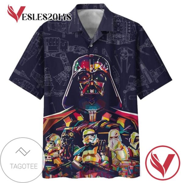 Darth vader star wars Print Short Sleeve Hawaiian Casual Shirt Vesles2014S 1