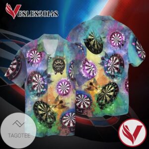 Darts For Men And Women Graphic Print Short Sleeve Hawaiian Casual Shirt Vesles2014S 1