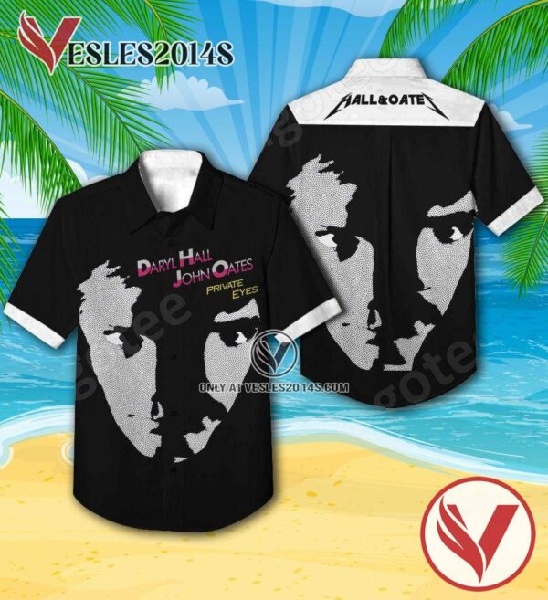 Daryl Hall And John Oates Private Eyes Album Cover Hawaiian Shirt, Unique Gifts For Music Lovers - Vesles2014S
