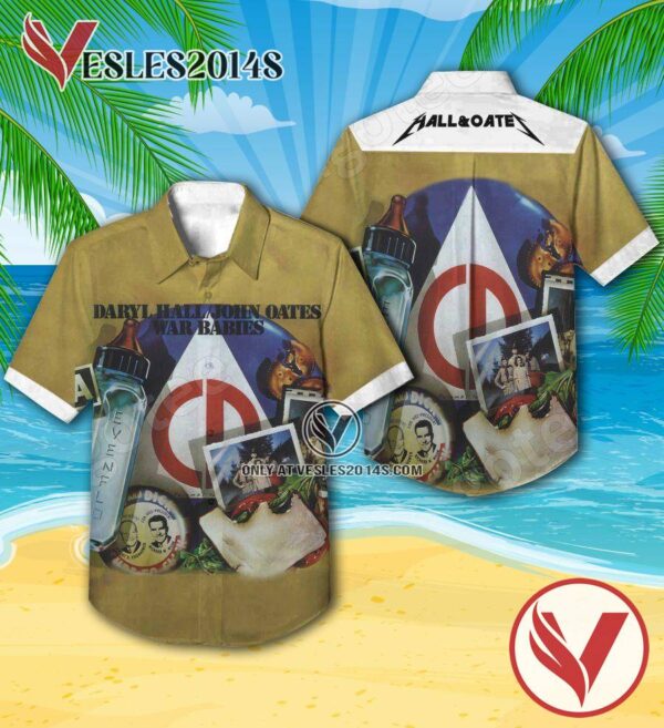 Daryl Hall And John Oates War Babies Album Cover Hawaiian Shirt, Unique Gifts For Music Lovers - Vesles2014S