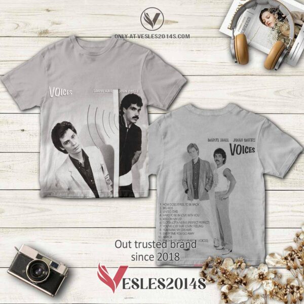 Daryl Hall John Oates Voices Album 3D T-Shirt, Perfect Gifts For Music Lovers - Vesles2014S