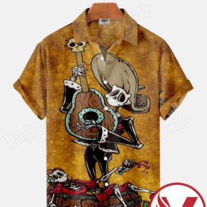 Date Night Day Of The Dead Art Halloween Hawaiian Shirt, Unique Gifts For Friends - Vesles2014S 1