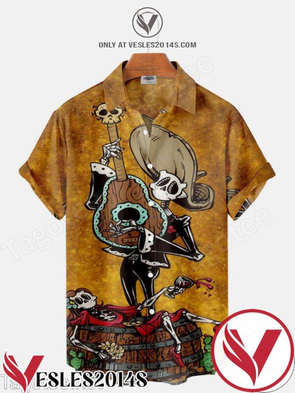 Date Night Day Of The Dead Art Halloween Hawaiian Shirt, Unique Gifts For Friends - Vesles2014S 1