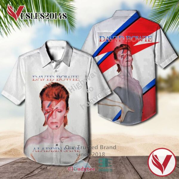David Bowie Aladdin Sane Album Hawaiian Shirt, Best Gift For Music Lovers Vesles2014S