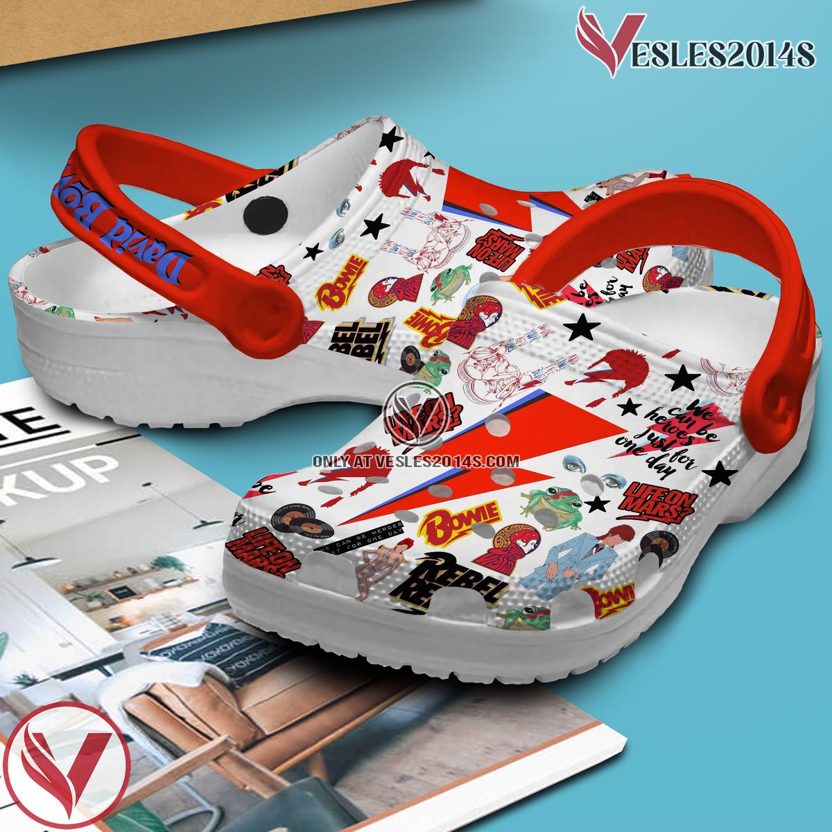 David Bowie Music Crocs Crocband Clogs Shoes, Unique Gifts For Fans Style 12 - Vesles2014S 2