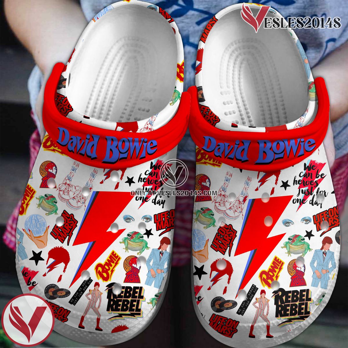 David Bowie Music Crocs Crocband Clogs Shoes, Unique Gifts For Fans Style 12 - Vesles2014S