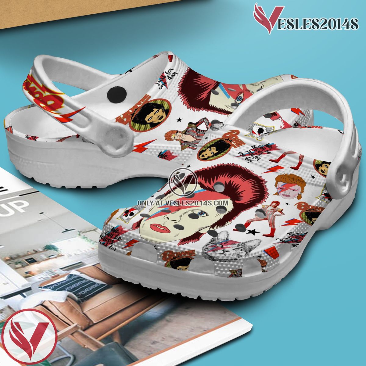 David Bowie Music Crocs Crocband Clogs Shoes, Unique Gifts For Fans Style 17 - Vesles2014S 3