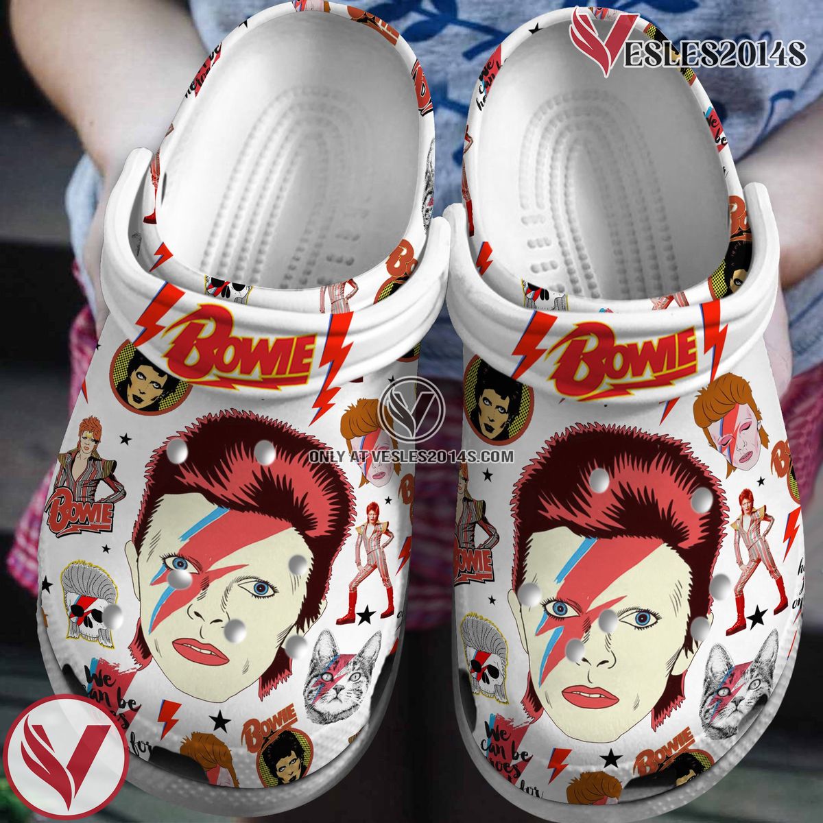David Bowie Music Crocs Crocband Clogs Shoes, Unique Gifts For Fans Style 17 - Vesles2014S