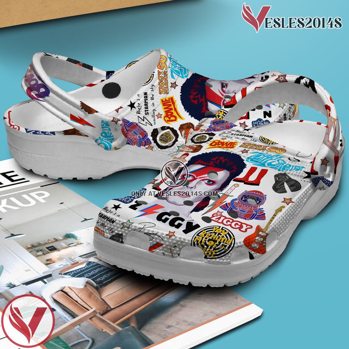 David Bowie Music Crocs Crocband Clogs Shoes, Unique Gifts For Fans Style 18 - Vesles2014S 2