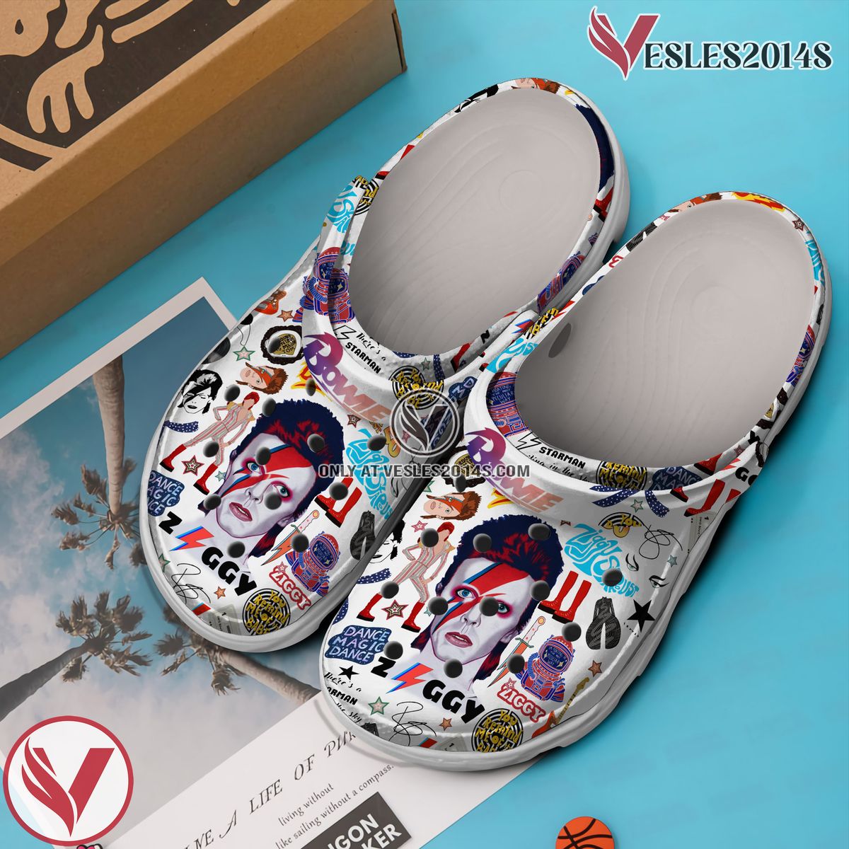 David Bowie Music Crocs Crocband Clogs Shoes, Unique Gifts For Fans Style 18 - Vesles2014S 3