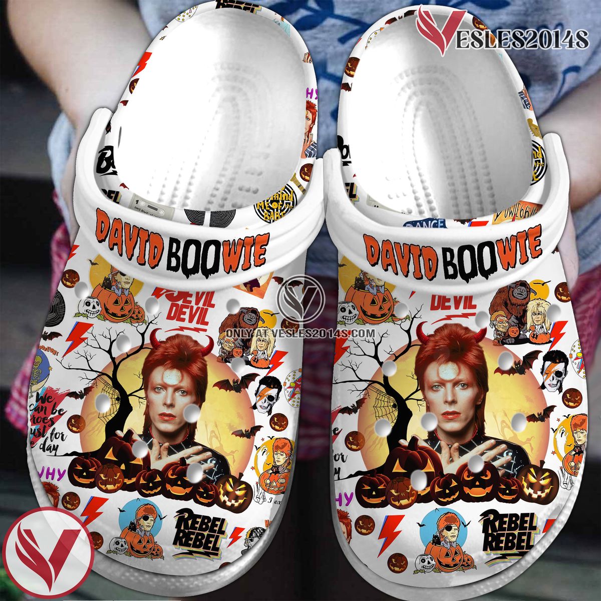 David Bowie Music Crocs Crocband Clogs Shoes, Unique Gifts For Fans Style 3 - Vesles2014S