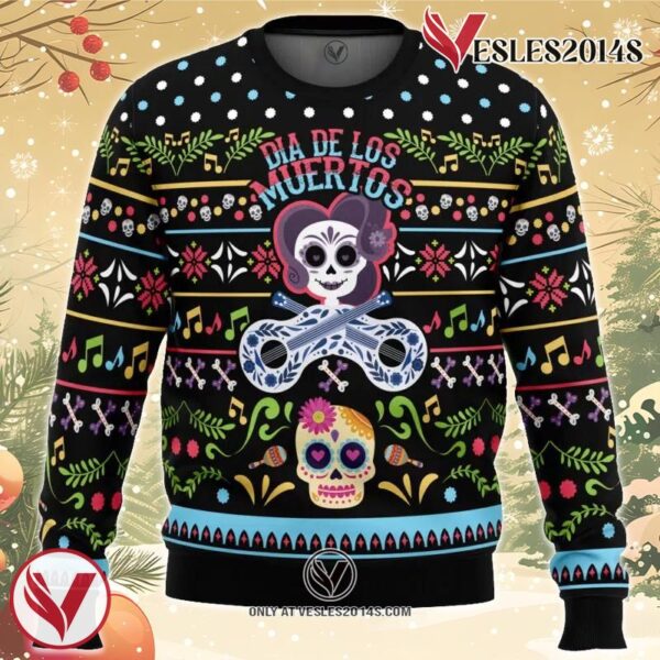 Day of the Dead Ugly Christmas Sweater, Unique Christmas Gift For Fans - Vesles2014S