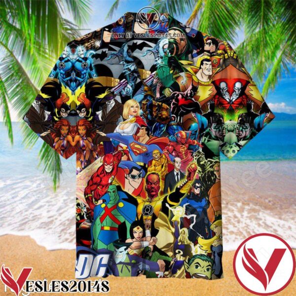 Dc Comics Character Collage Art Hawaiian Shirt, Unique Gifts For Friends - Vesles2014S 1