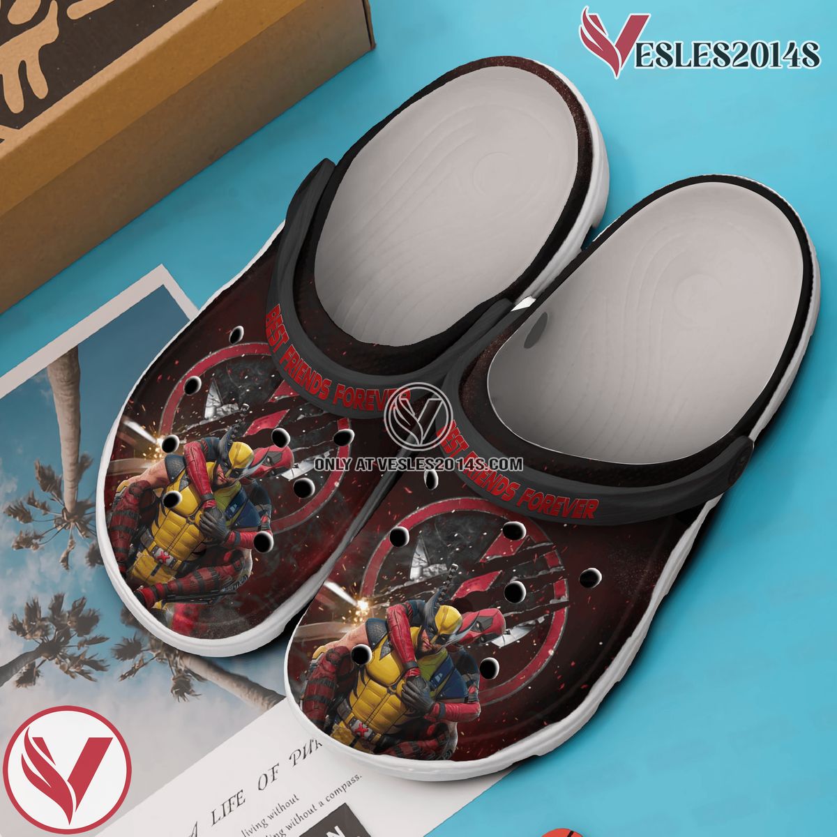 Deadpool And Wolverine Movie Crocs Crocband Clogs Shoes Comfortable For Men Women and Kids Style 2 - Vesles2014S 2