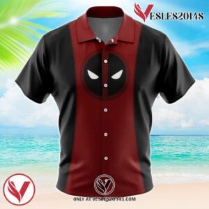 Deadpool Marvel Comics Hawaiian Button Up Shirt, Perfect Gifts For Anime Lovers - Vesles2014S
