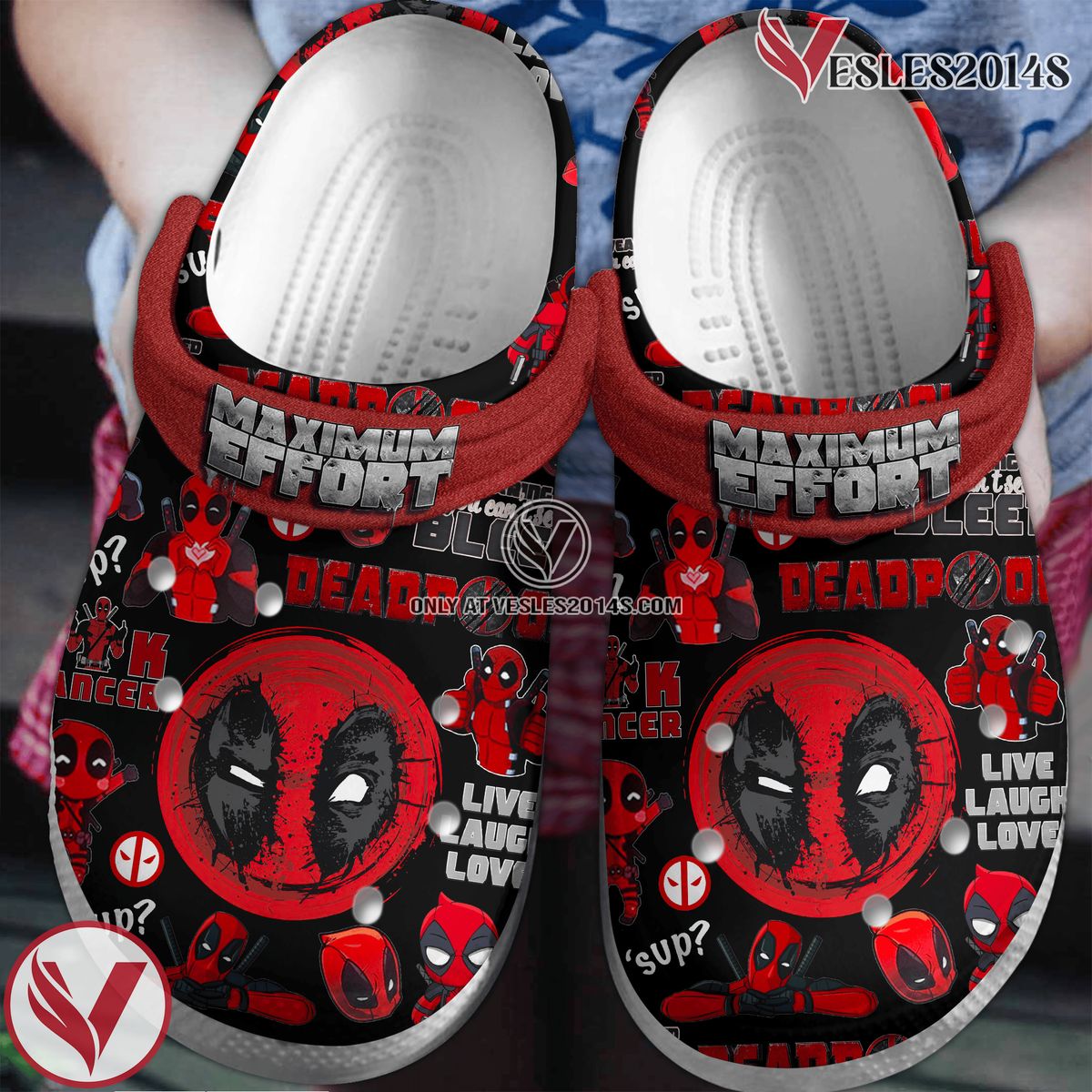 Deadpool Movie Crocs Crocband Clogs Shoes Comfortable For Men Women and Kids Style 1 - Vesles2014S