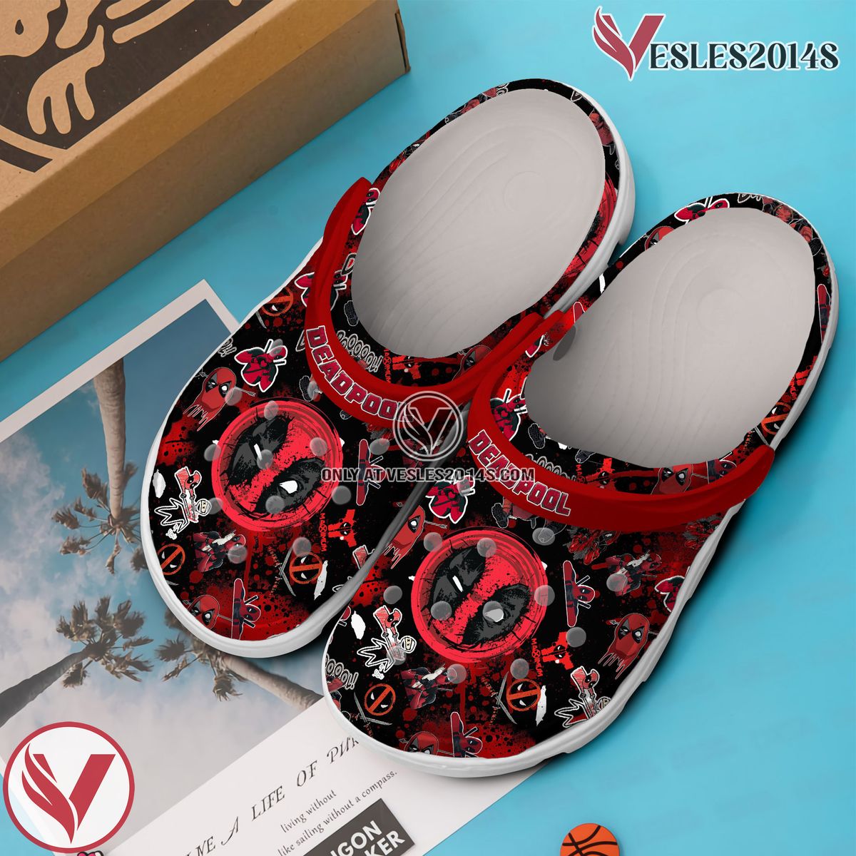 Deadpool Movie Crocs Crocband Clogs Shoes Comfortable For Men Women and Kids Style 2 - Vesles2014S 2