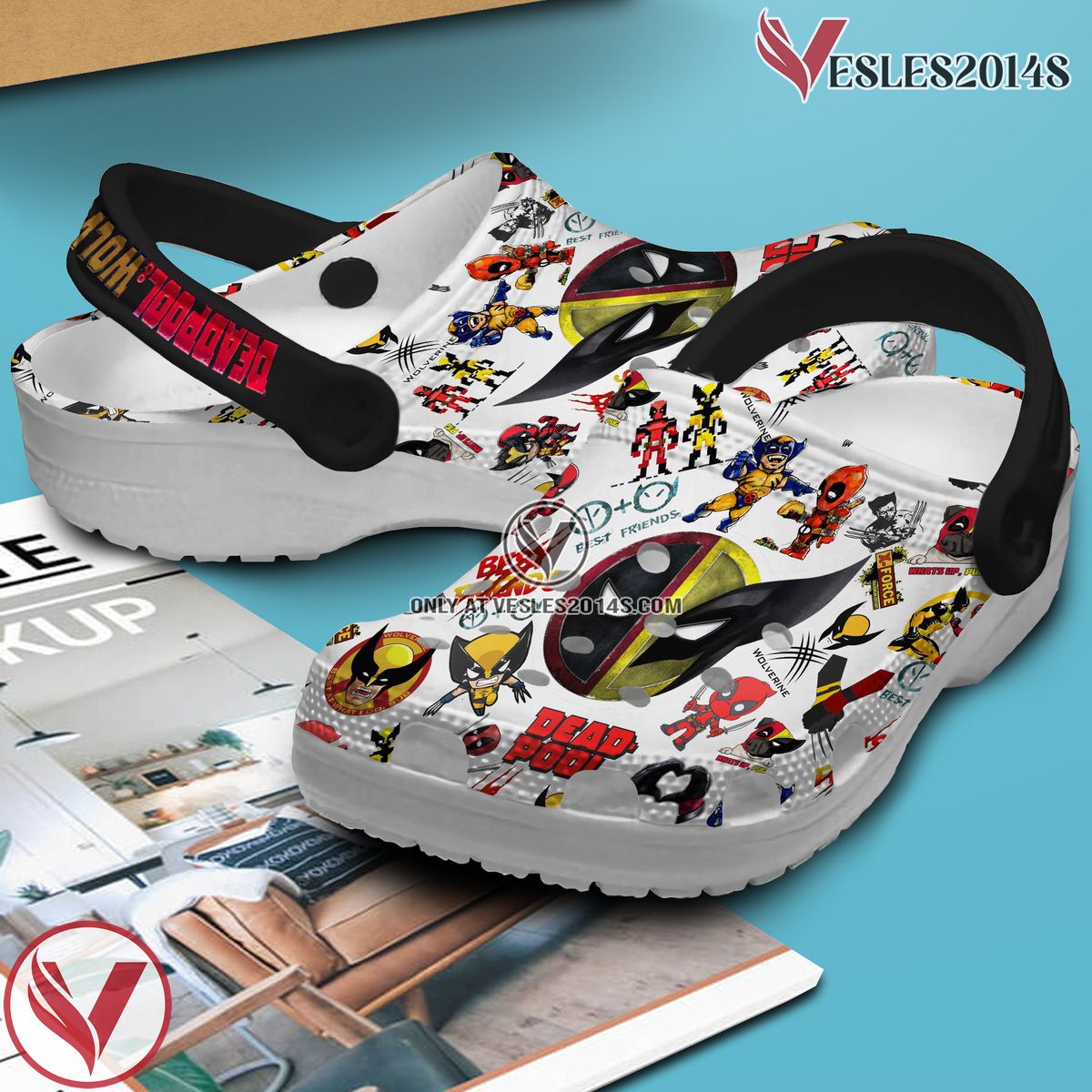 Deadpool Movie Crocs Crocband Clogs Shoes Comfortable For Men Women and Kids Style 3 - Vesles2014S 2