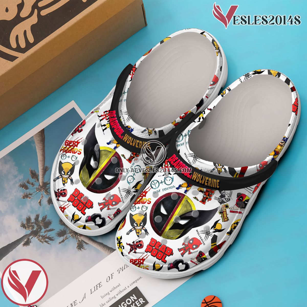 Deadpool Movie Crocs Crocband Clogs Shoes Comfortable For Men Women and Kids Style 3 - Vesles2014S 3