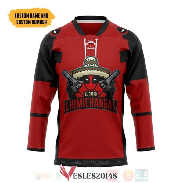 Deadpool Wade Wilson Personalized Hockey Jersey, Trending Gifts For Fans - Vesles2014s