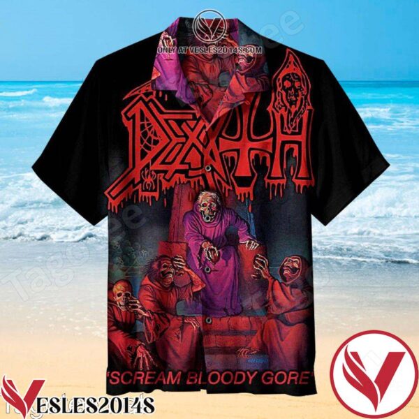 Death – Scream Bloody Gore Hawaiian Shirt, Unique Gifts For Friends - Vesles2014S 1