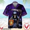 Death Holding Crown Royal Purple Black Hawaiian Shirt And Short, Unique Gifts For Friends - Vesles2014S 1