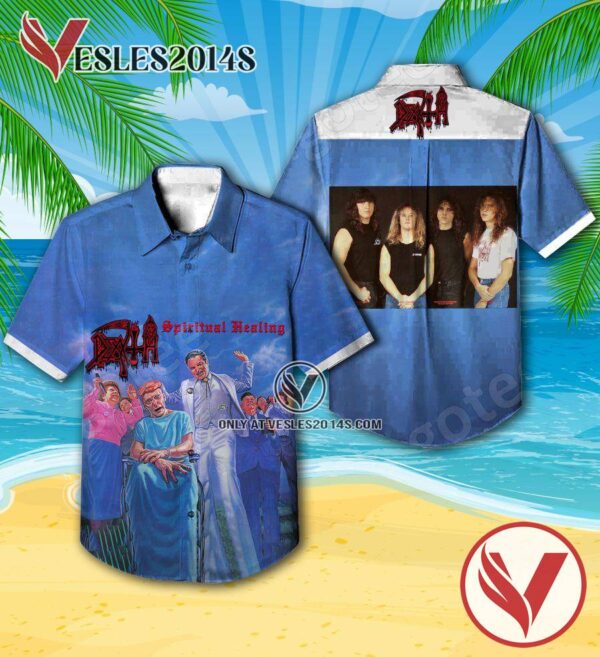 Death Spiritual Healing Album Cover Hawaiian Shirt, Unique Gifts For Music Lovers - Vesles2014S