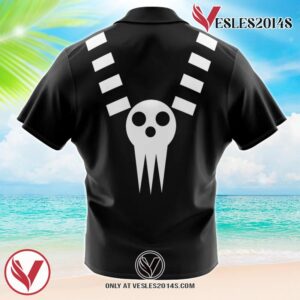 Death the Kid Soul Eater Hawaiian Button Up Shirt, Perfect Gifts For Anime Lovers - Vesles2014S n4j 1