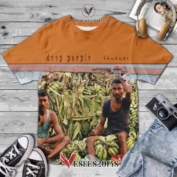 Deep Purple Bananas Album 3D T-Shirt, Unique Gifts For Music Lovers - Vesles2014S