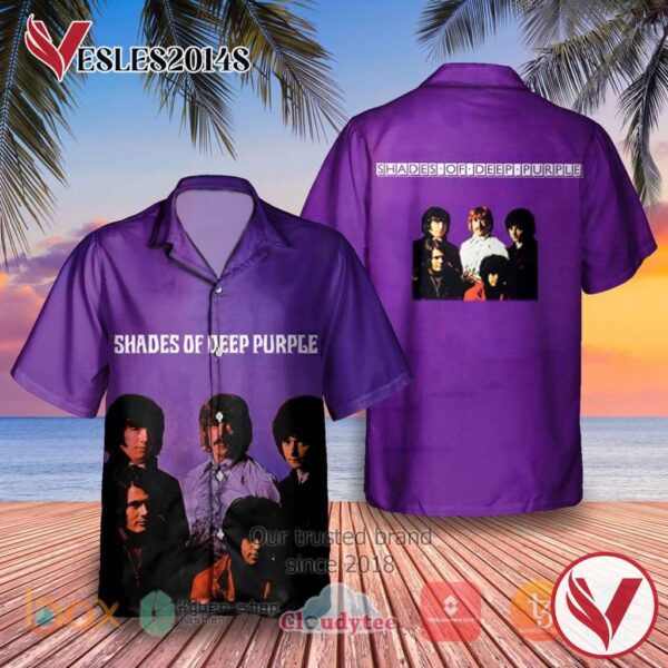 Deep Purple Shades Album Hawaiian Shirt, Best Gift For Music Lovers Vesles2014S