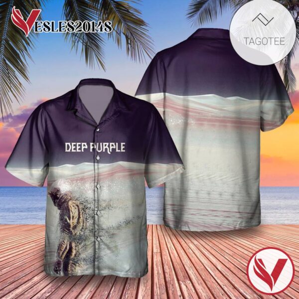 Deep Purple Whoosh Album Cover Hawaiian Shirt, Best Gift For Music Lovers Vesles2014S